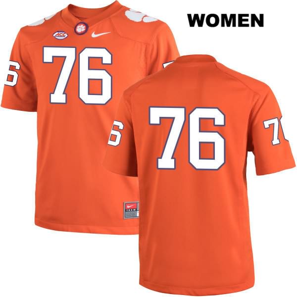 Women's Clemson Tigers #76 Sean Pollard Stitched Orange Authentic Nike No Name NCAA College Football Jersey ZLK4746DO